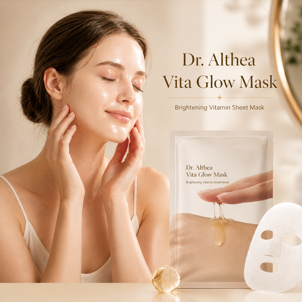 Dr. Althea Vita Glow Mask | Helendav vitamiinikangamask tasakaalus nahale (4 tk)