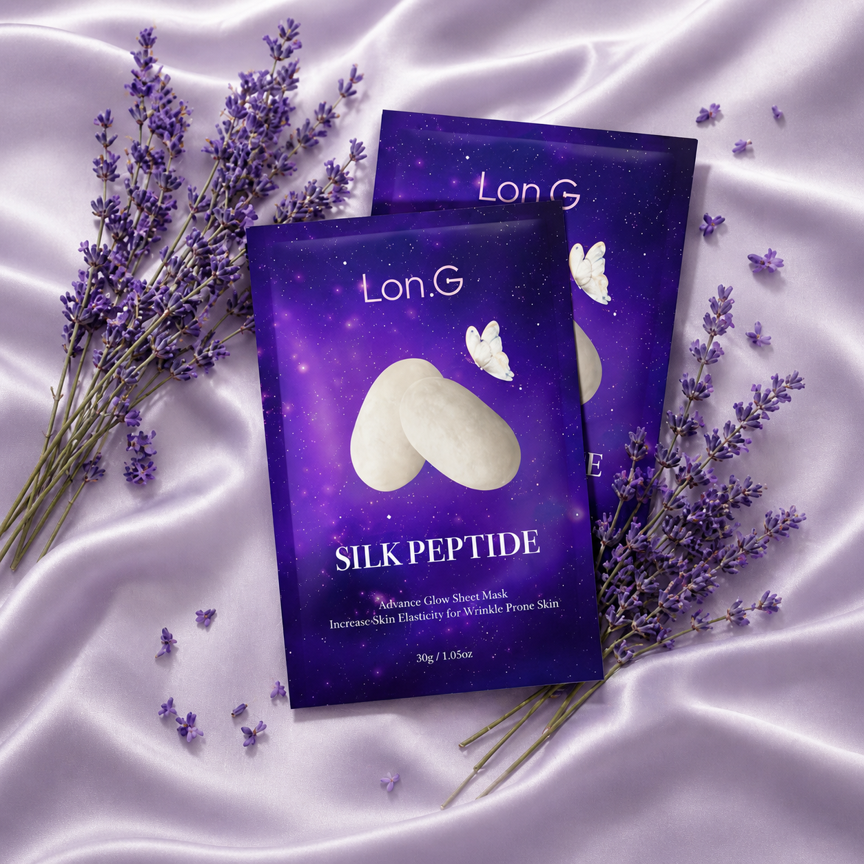 Lon.G Silk Peptide Authentic Glow Sheet Mask | Peptiidne näomask säravale ja siledale nahale
